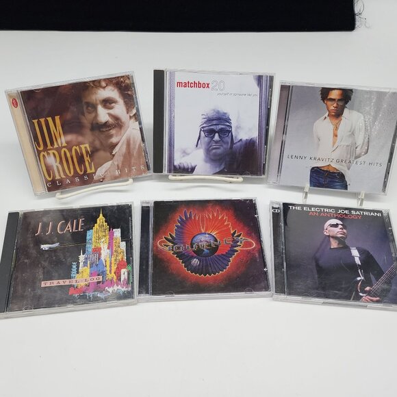 6 Classic Rock & Pop CD Lot Croce Matchbox Kravitz Cale Journey Satriani - Picture 1 of 4